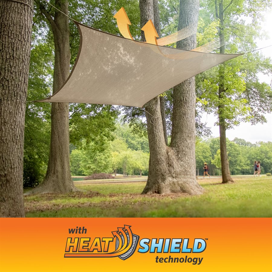 Ready-To-Hang Shade Sail with HeatShield, 11 ft 10 in. x 8 ft