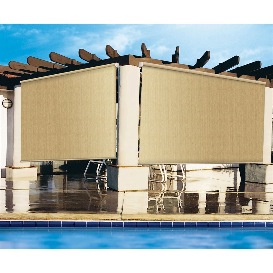 Almond Outdoor Roller Shade 8 ft x 6 ft