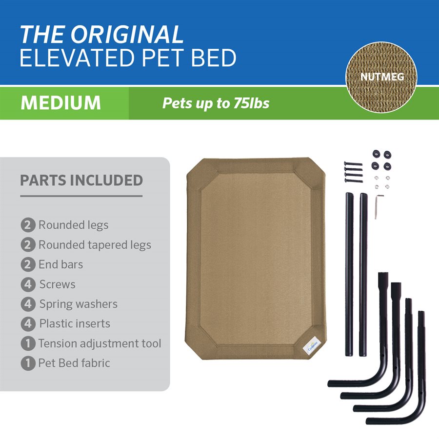 Original Elevated Pet Bed Medium Nutmeg