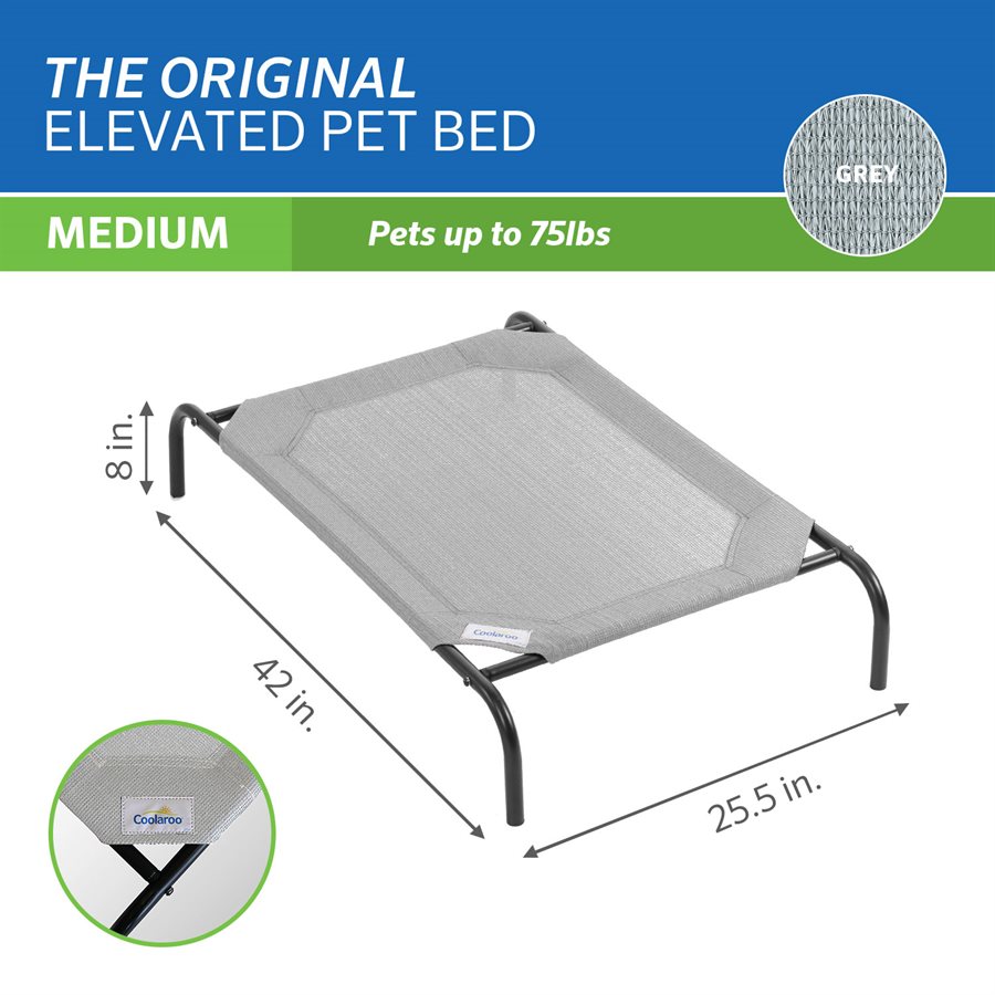 Original Elevated Pet Bed Medium Grey
