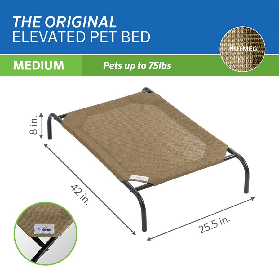 Original Elevated Pet Bed Medium Nutmeg